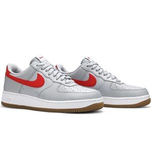 Nike Air Force 1 Low ‘07 Wolf Grey University Red
